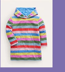 Towelling Throw-On - Multi Stripe