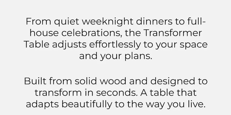 From quiet weeknight dinners to full house celebrations