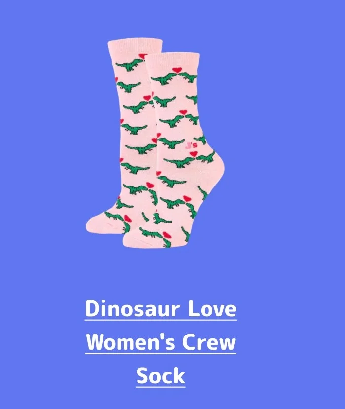 Dinosaur Love Women's Crew Sock