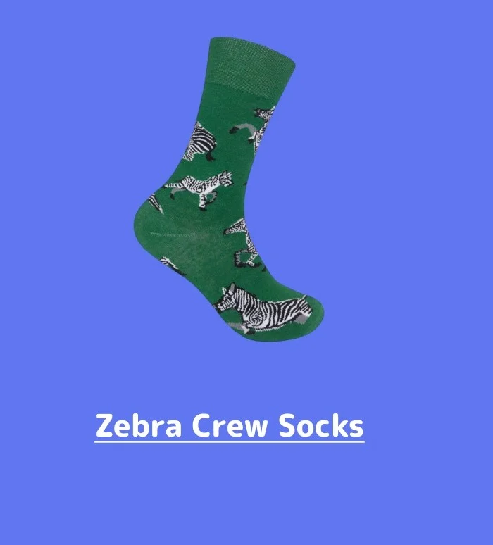 Zebra Crew Socks