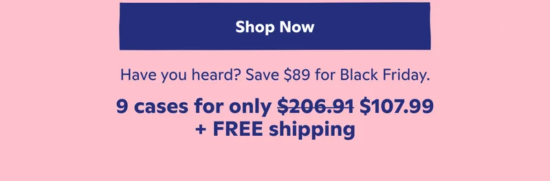 9 cases for only $107.99 + FREE shipping