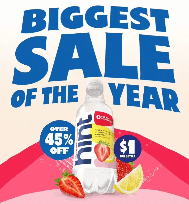 Biggest Sale of the Year. Over 45% Off. $1 per bottle