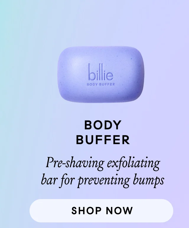 body buffer. pre-shaving exfoliating bar for preventing bumps. shop now