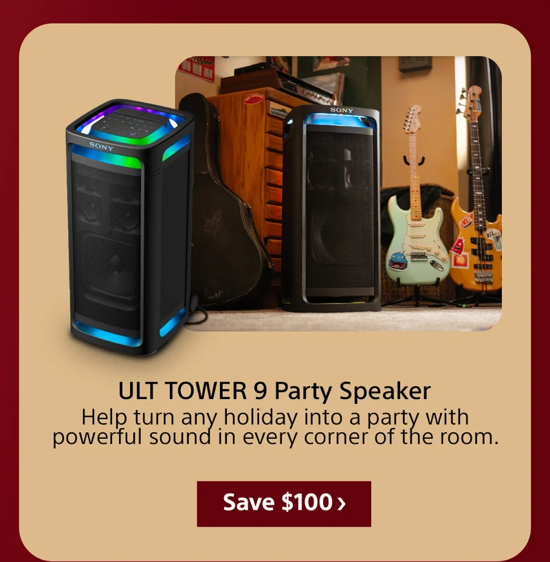 ULT TOWER 9 Party Speaker Help turn any holiday into a party with powerful sound in every corner of the room. Save $100