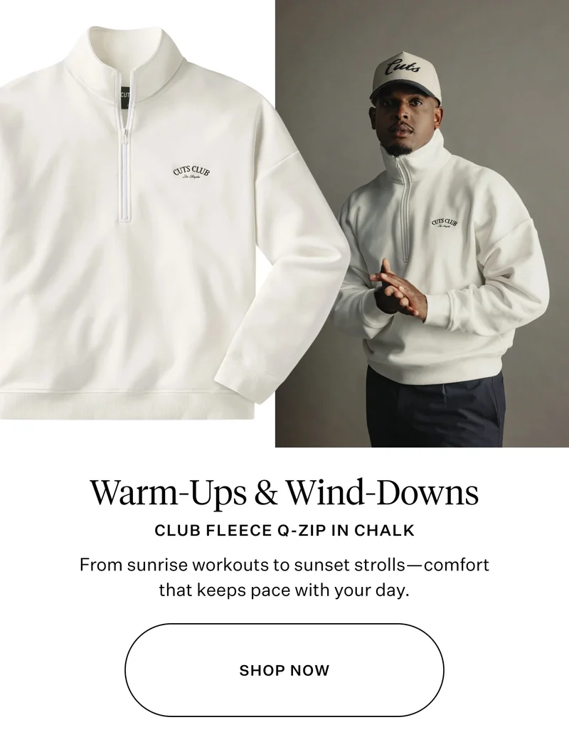 Club Fleece Q-Zip in Chalk