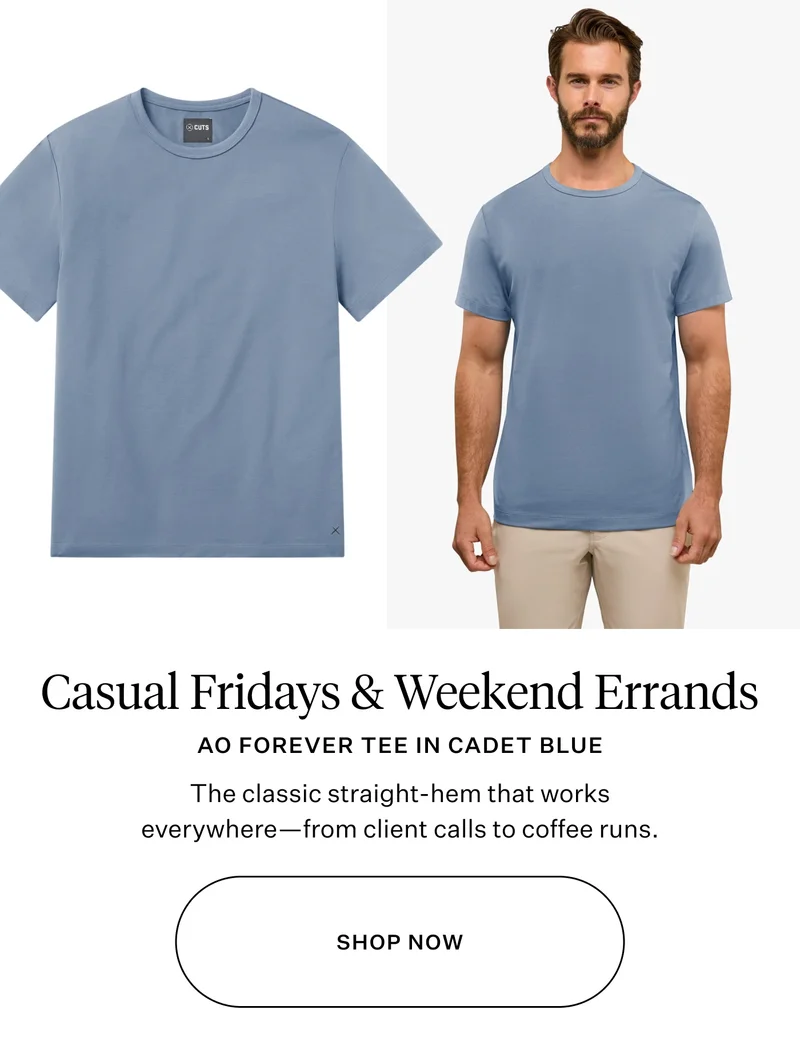 AO Forever Tee in Cadet Blue