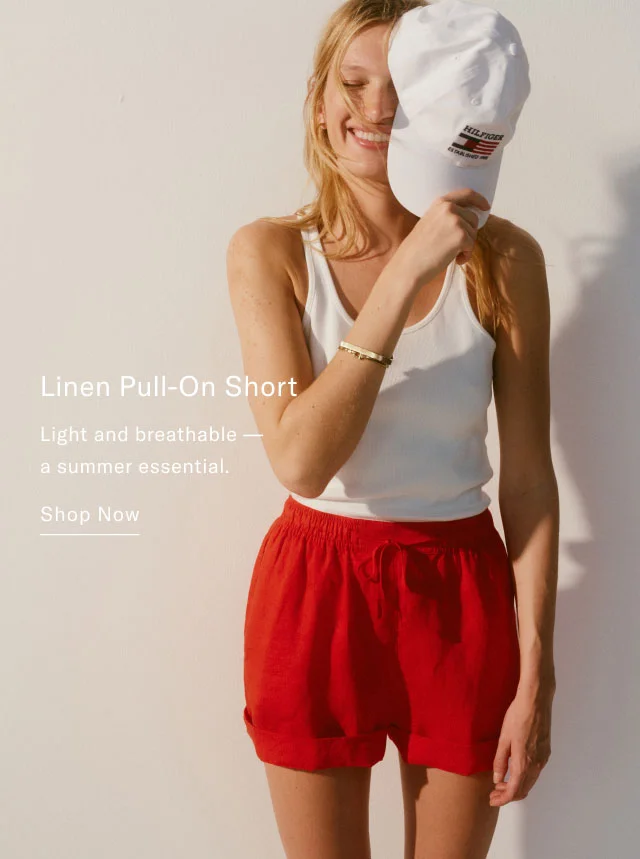Linen Pull-On Short Light and breathable - a summer essential. Shop Now