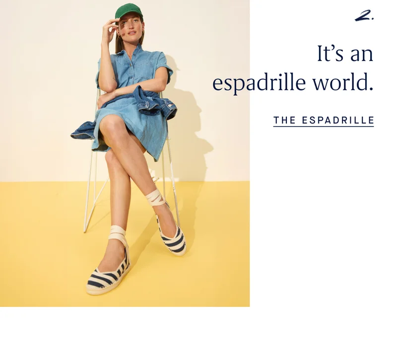 2. It’s an espadrille world. THE ESPADRILLE