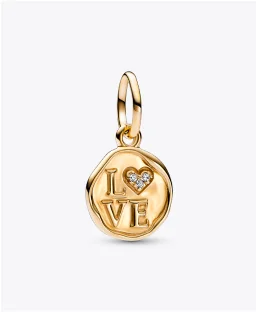 Sparkling Love Stamp Dangle Charm