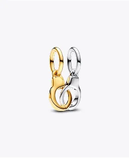 Openable & Splittable Handcuffs Dangle Charm