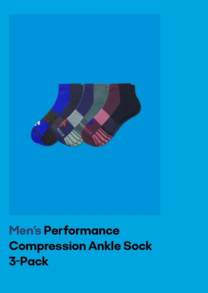 Men's Performance Compression Ankle Sock 3-Pack