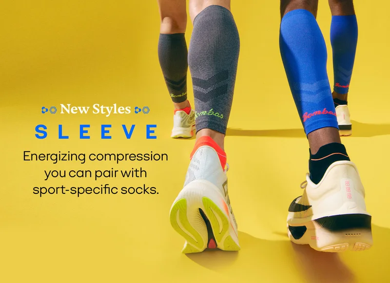 New Styles SLEEVE. Energizing compression you can pair with sport-specific socks.