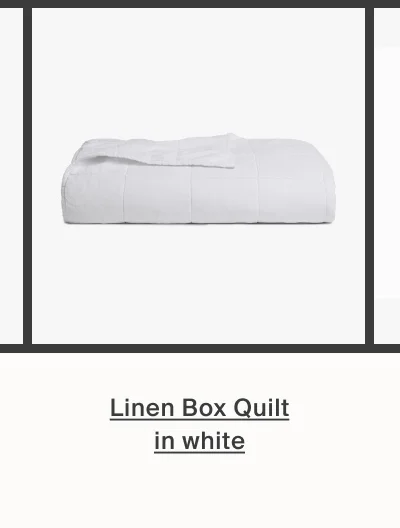 Shop Linen Box Quilt in White