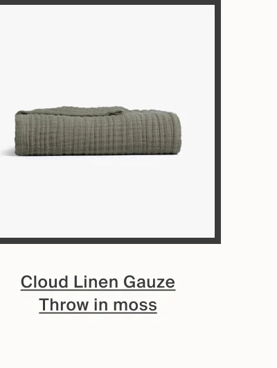 Shop Cloud Linen Gauze Throw in Moss