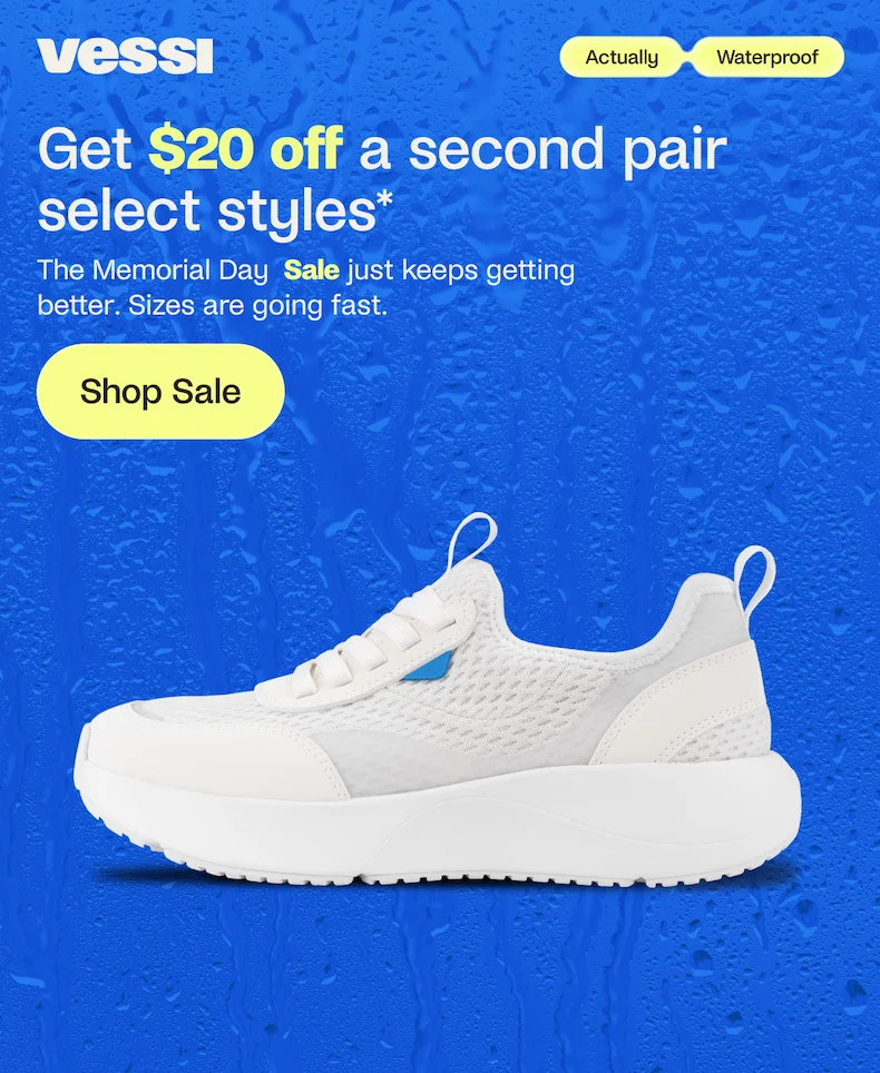 Get $20 off a second pair select styles
