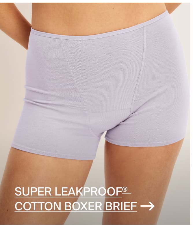Super Leakproof Cotton Boxer Brief ->