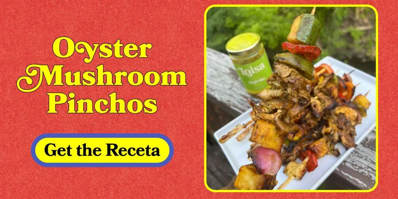 Oyster Mushroom Pinchos. Get the Receta