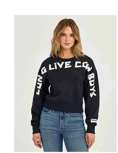 Women's Long Live Cowboys Crew Sweatshirt