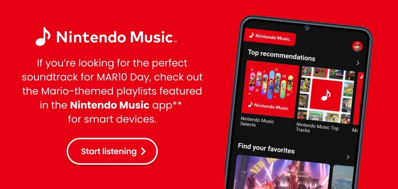 Nintendo Music. If you’re looking for the perfect soundtrack for discount code Day, check out the Mario-themed playlists featured in the Nintendo Music app** for smart devices. Start listening.