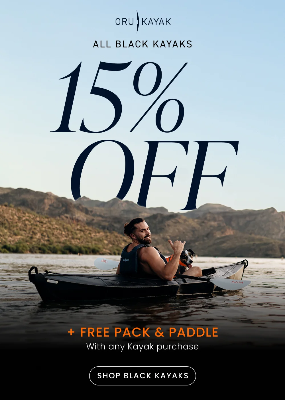 DEAL OF THE WEEK: 15% OFF BLACK KAYAKS