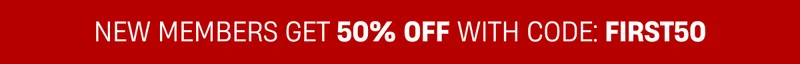 New Members get 50% Off With Code discount code