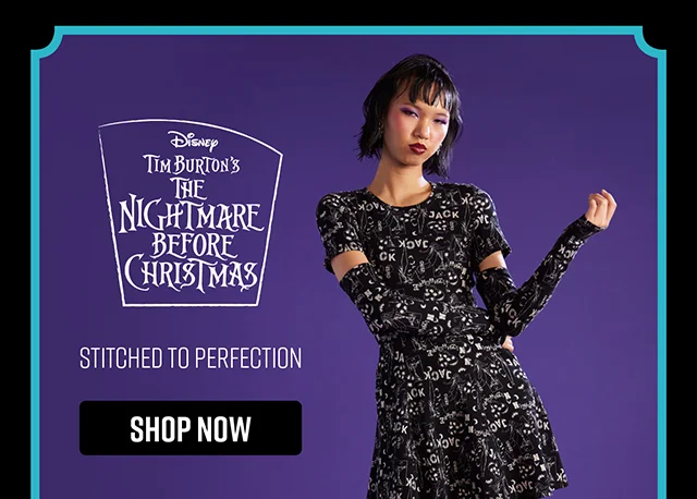 Tim Burton's The Nightmare Before Christmas. Stitched to Perfection. Shop Now