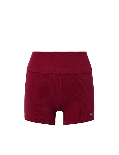 4'' SEAMLESS MODAL RIBBED HIGH-WAIST SHORT - red