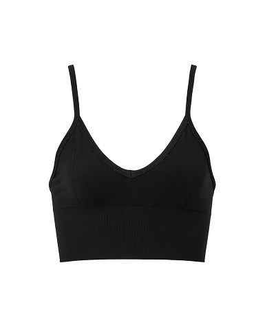 SEAMLESS MODAL RIBBED DELIGHT BRALETTE - black