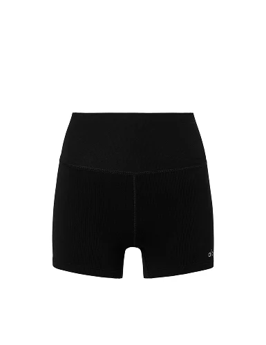 4'' SEAMLESS MODAL RIBBED HIGH-WAIST SHORT - black