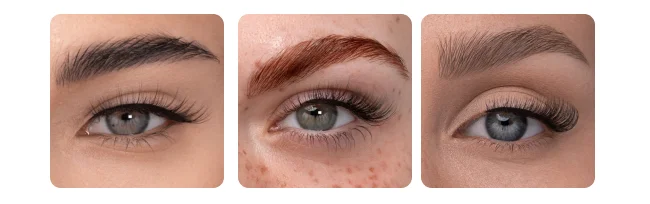 3 Different Eyes Wearing Natural Lashies Styles