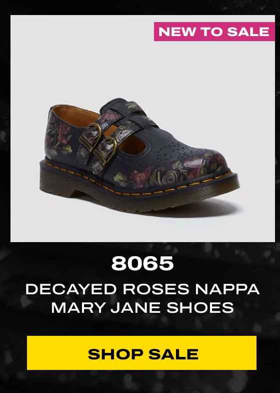 8065 Decayed Roses Nappa Mary Jane Shoes