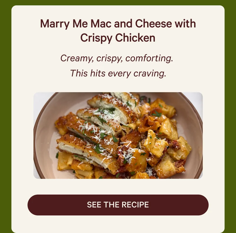 Marry Me Mac and Cheese with Crispy Chicken | See The Recipe