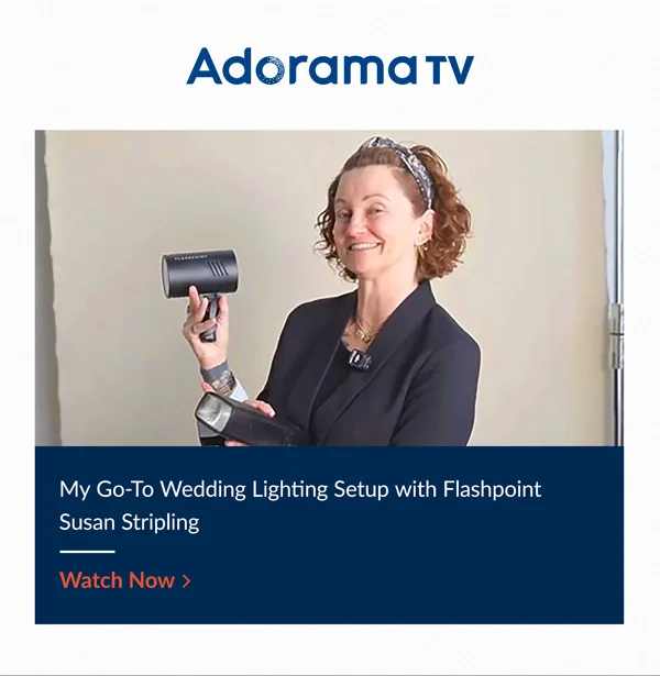 ADORAMA TV | My Go-To Wedding Lighting Setup with Flashpoint | Susan Stripling
