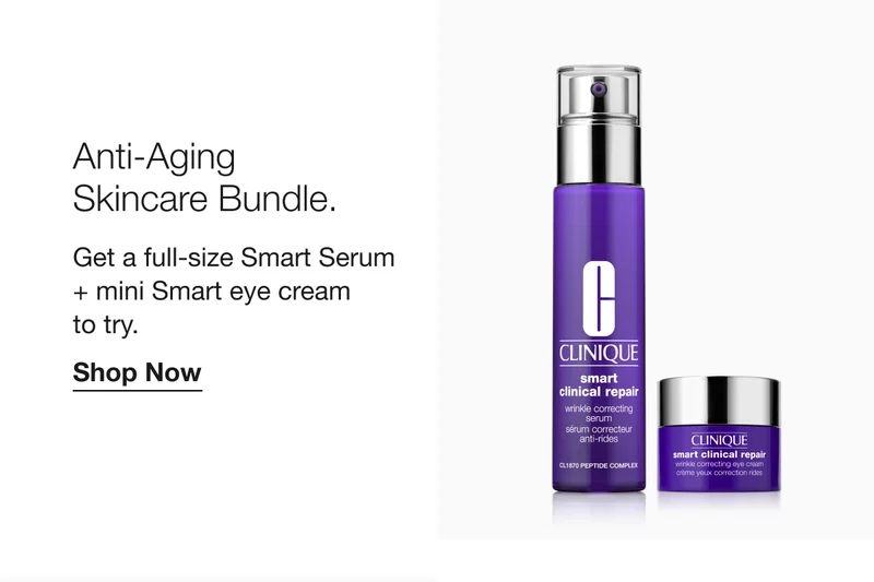 Anti-Aging Skincare Bundle. Get a full-size Smart Serum + mini Smart eye cream to try. Shop Now