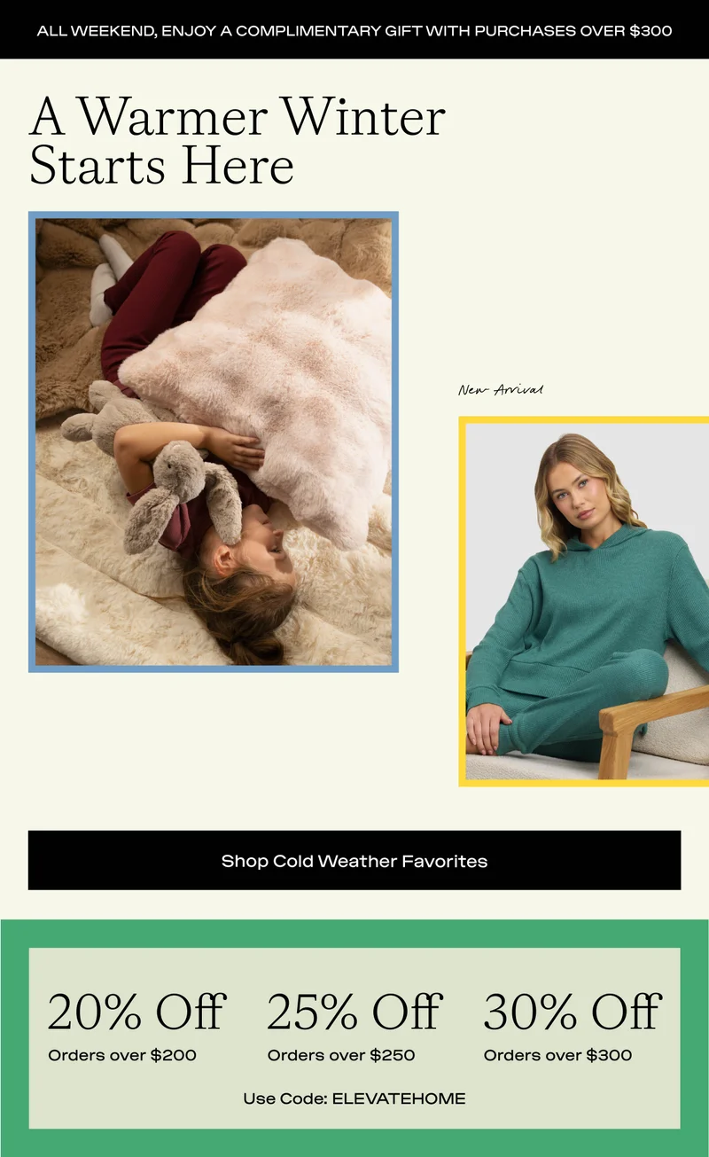 Shop Cold Weather Favs! 30% off orders over $300!