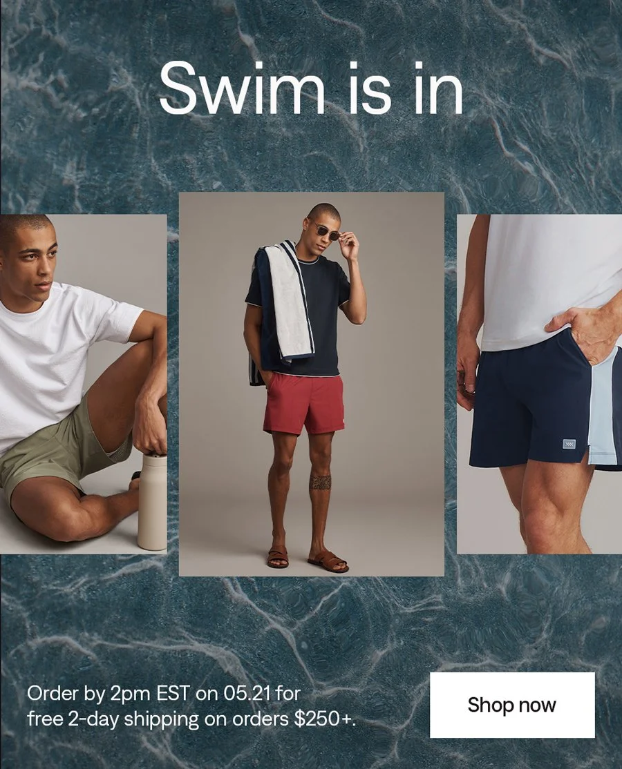 Swim is in. Shop now