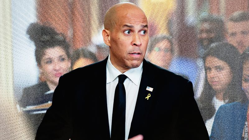Image may contain: Cory Booker, Accessories, Formal Wear, Tie, Adult, Person, Blazer, Clothing, Coat, Jacket, Crowd, and Baby