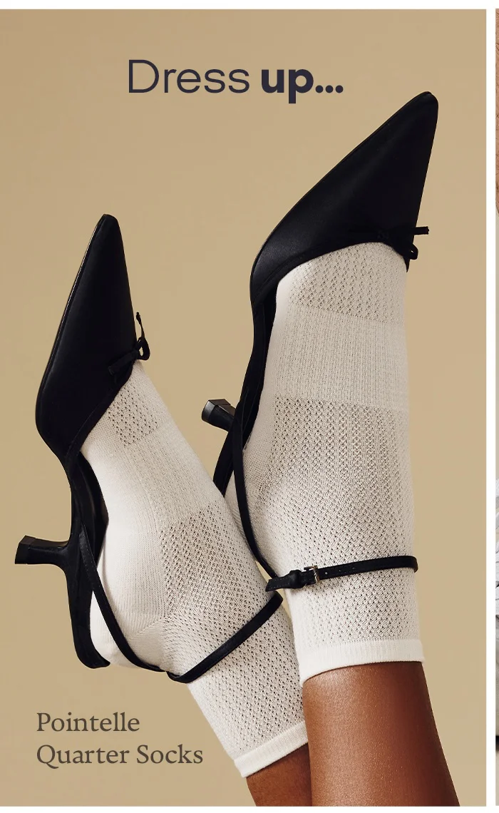 Dress up… | Pointelle Quarter Socks
