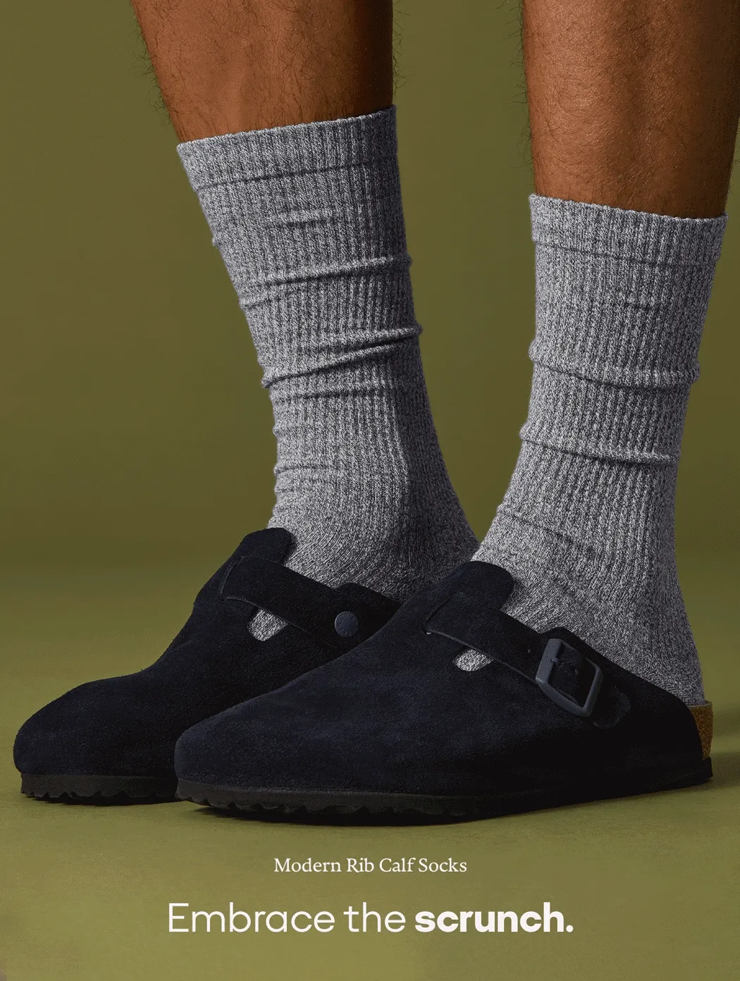 Modern Rib Calf Socks | Embrace the scrunch.