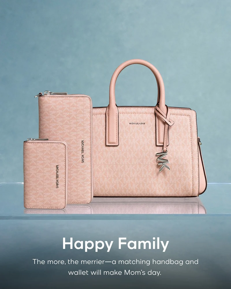 Happy Family The more, the merrier-- a matching handbag and wallet will make Mom's day.
