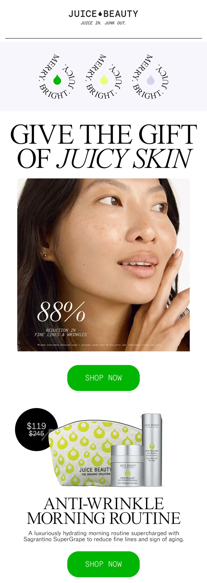 Anti-Wrinkle Morning Routine for $119