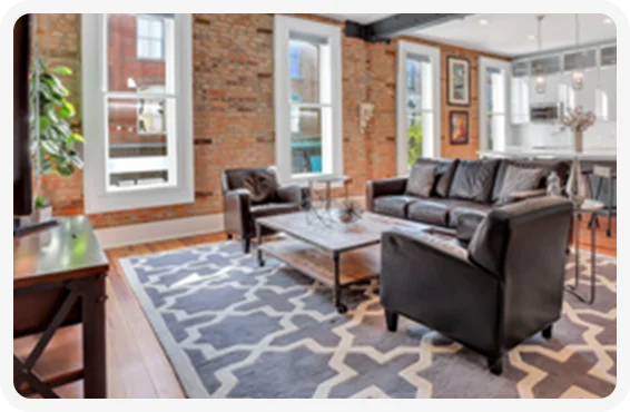 Unwind in a contemporary vacation rental with chic interiors and cozy gathering spaces in Savannah, Georgia.