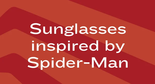 Sunglasses inspired by Spider-Man