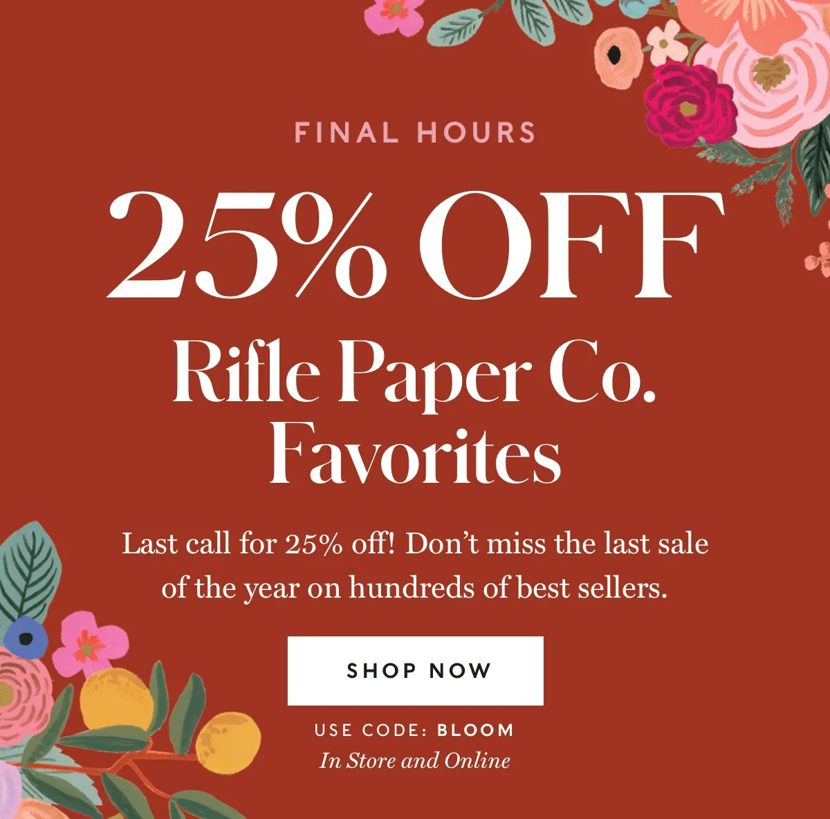 25% Off Rifle Paper Co. Favorites