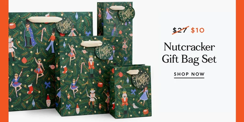 Nutcracker Gift Bag Set