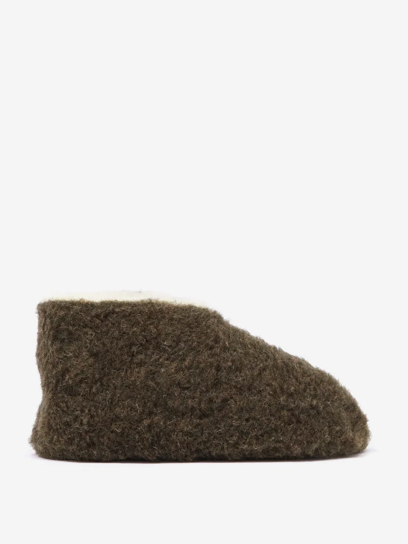 Image of Yoko Wool Comfy Slipper Boot - Khaki