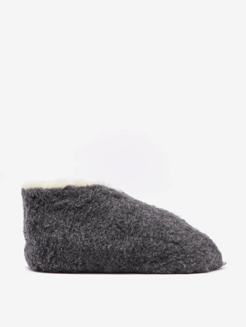 Image of Yoko Wool Comfy Slipper Boot - Graphite
