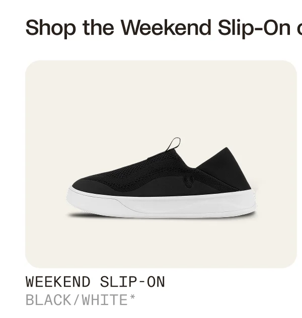 Weekend Slip On Black/White