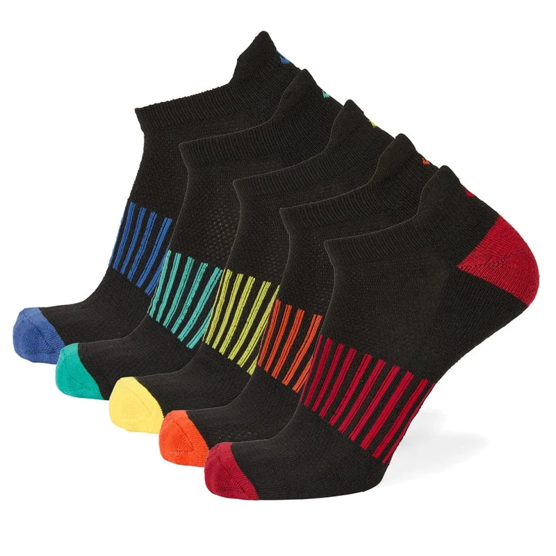 Image of J's Athletic No Show 5 Pack - Black/Assorted