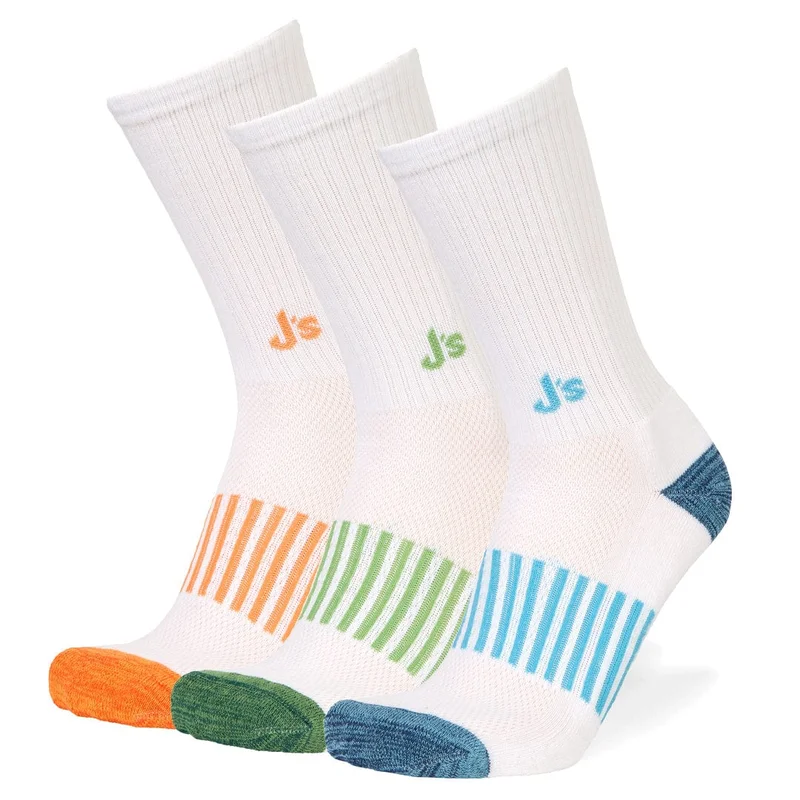 Image of J's Athletic Crew 3 Pack - White/Assorted